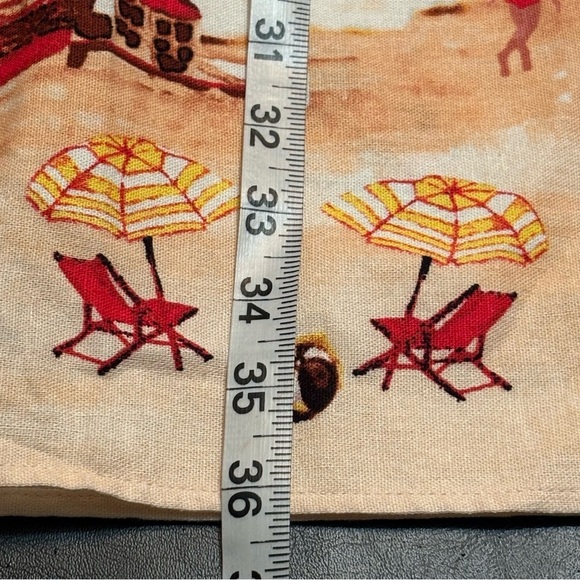 London Times Multicolor Beach Scene Linen Blend Dress NWT size 10 - Picture 14 of 15